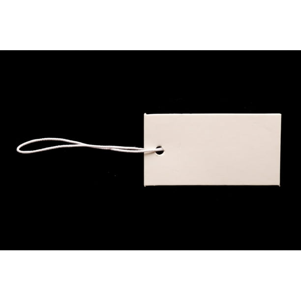 100pcs Price Tag, White Paper On Strings 3/4x1.4Inch (2pack Value