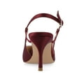 thumbnail image 4 of Journee Womens Knightly Sling Back Mid Stiletto Pointed Toe Pumps, Widths Available, 4 of 10