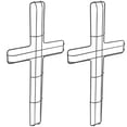thumbnail image 2 of Beautiful Assorted Color Metal Wreath Frame for DIY Iron Cross Shaped Garland Frame 2pcs, 2 of 9