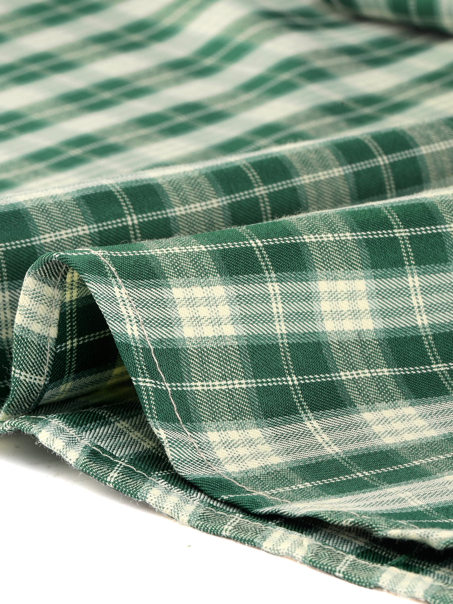 Unique Bargains Women's Button Front Cap Sleeve Retro Belted Plaid Dresses M Green