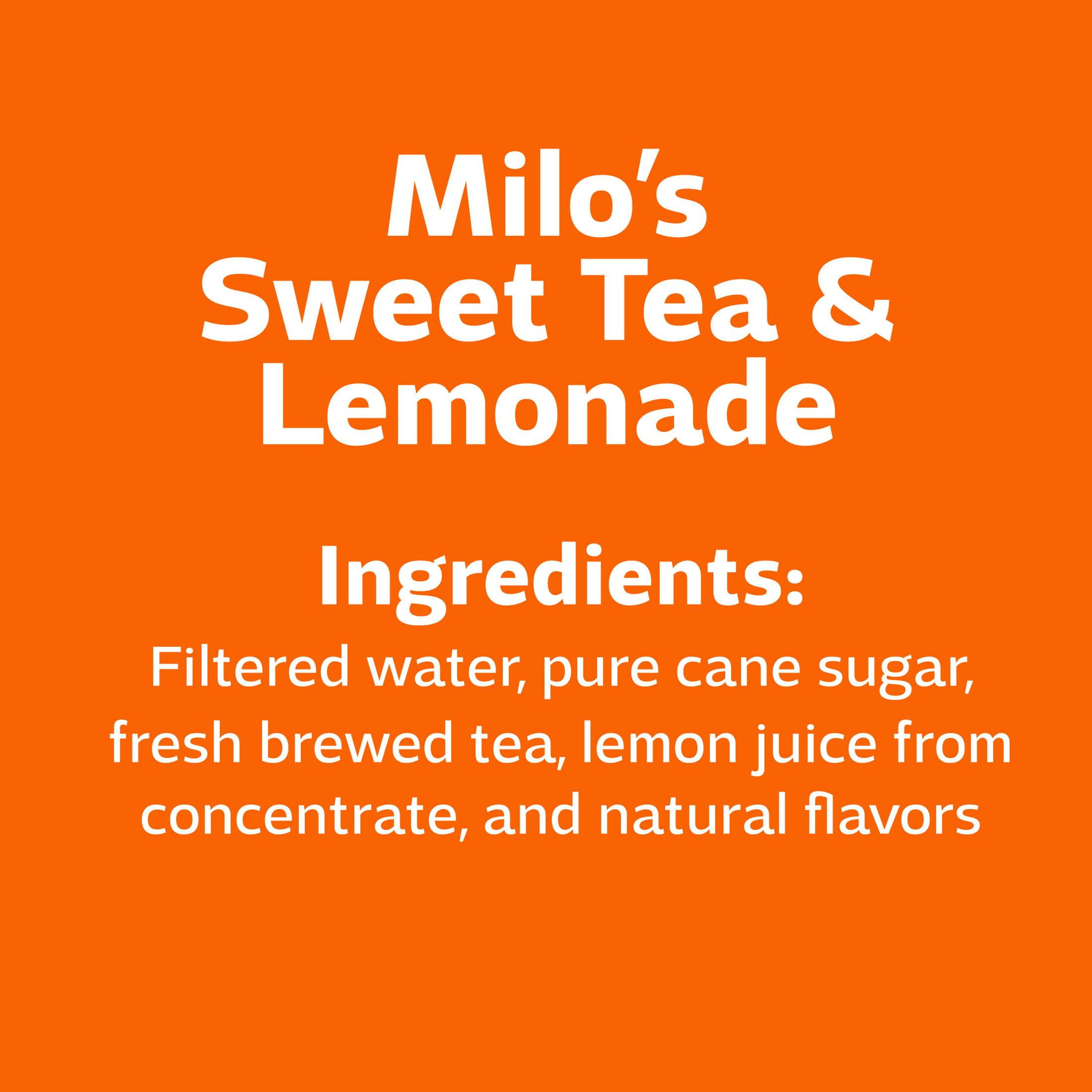 Milo's Sweet Iced Tea and Lemonade, Half and Half, 100% Natural, 128 fl oz