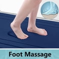 thumbnail image 3 of Buganda Memory Foam Bathroom Rug, Soft and Absorbent Bath Mat, Comfortable Bath Rug Carpet for Bathroom Floor Navy 24x16, 3 of 10