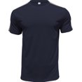 thumbnail image 2 of Cmfcve Round Neck T-shirts for Men Short Sleeve Side Striped Sports T-shirt Stretch Work Top Blouses, 2 of 5