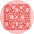 thumbnail image 1 of Ahgly Company Indoor Round Oriental Red Traditional Area Rugs, 3' Round, 1 of 4