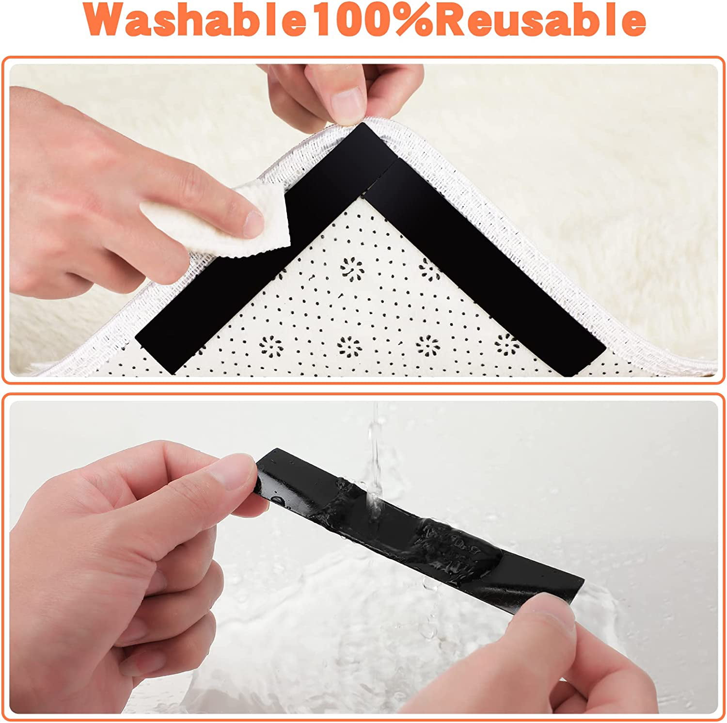 Non slip Rug Gripper Washable Area Rug Pad Tape Stickers - Temu