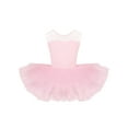 thumbnail image 6 of MSemis Kids Girls Mesh U Back Ballet Dance Leotard Tutu Skirt Pink 6, 6 of 7