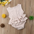 thumbnail image 2 of Diconna Barboteuse Sans Manches pour Bébé Fille Robe Tutu à Volants Combinaison Tenue, 2 of 6
