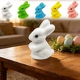 thumbnail image 7 of SLYNSHome Flocked Bunny Easter Decor Yellow Moss Rabbit Figurines for Table Centerpieces Spring Garden Tabletop Sculpture, 7 of 7
