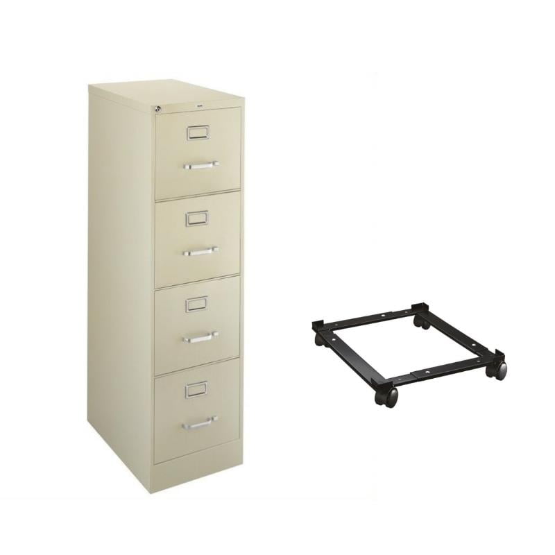 Home Square Fully Assembled 4 Drawer 22 Deep Letter File Cabinet In Black With File Caddy Office Products Office Furniture Accessories Fcteutonia05 De