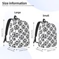 thumbnail image 3 of Lsque Happy Soccer Pattern Canvas Daypack, Durable Backpack, High-quality Versatile Backpack,Vintage Compact Backpack-Small, 3 of 6