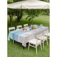 thumbnail image 5 of 52x70 Inch Outdoor Tablecloth with Umbrella Hole Zipper Rectangle Ocean Beach Rectangular Tablecloths Outside Waterproof Natural Blue Sea Waves Sky Cloudy Scenery Patio Table Cover for Picnic Party, 5 of 8