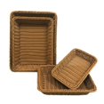 thumbnail image 2 of Hand-woven Bamboo Storage Basket Fruit Candy Dish Rattan Bread Basket Kitchen Food Picnic Sundry Container  M, 2 of 6
