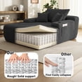 thumbnail image 3 of Yomsum Oversized Single Chaise Lounge Indoor, 47 inch Gray Plush Lounge Chair Chaise with 3 Pillows and Built-in Cup Holders, 3 of 8