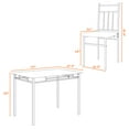thumbnail image 3 of Costway 5 Piece Dining Set Faux Marble Top Table 30'' and 4 Padded Seat Chairs W/ Metal Legs, 3 of 9