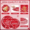 thumbnail image 3 of 24 Sets Valentines Paper Plates and Napkins, Disposable Round Valentine Party Supplies, 9" and 7" Red Valentines Plates Sets, Love Table Decorations Galentines Dinnerware for Romantic Festivals, 3 of 15