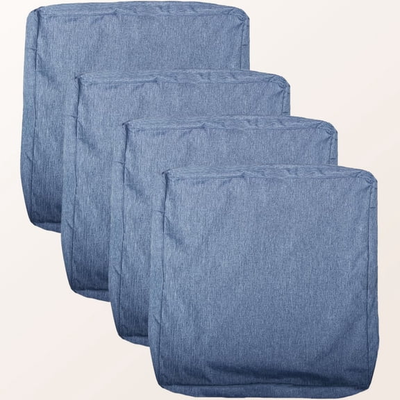 Patio Seat Cushion Covers, Washable Slip Covers Replacement, Waterproof Outdoor Furniture Chair Cushion Pillow Seat Cover for Couch, Garden, Sofa, Denim Blue