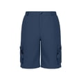 thumbnail image 5 of BiZtdJrK Mens Big and Tall Cargo Shorts Summer Lightwieght Casual Hiking Shorts Outdoor Knee Length Work Golf Pants with Multi Pockets, Navy, M, 5 of 8