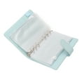 thumbnail image 3 of A6 Budget Binder, Cash Budget Binder Translucent Binder Bag PU Leather  For Cards Blue, 3 of 8