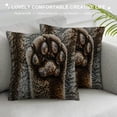 thumbnail image 3 of Faux Fur Pillow Cover Without Insert Decorative Pillowcase Comfortable Warmth Fluffy Tamias Pattern Chipmunks, 3 of 5
