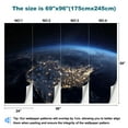 thumbnail image 3 of Peel and Stick Wallpaper North America night viewed from space city lights showing human Modern Art Wall Mural Decor Self Adhesive and Removable 69in x 98in, 3 of 8
