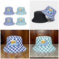 thumbnail image 2 of Fisherman Hat Bucket Hat for Girls Checkered Reversible Casual Hat for Sports Gym Mountain Camping Hat Outdoor Sunshade oktoberfest green, 2 of 4