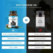 TrueMed Activated Charcoal Organic Coconut Shell Derived Charcoal Capsule,1200mg, 60 Capsules, Support Detox & Digestive Health, Activated Charcoal Capsules for Health-Conscious Individuals