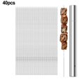 thumbnail image 1 of WILLBBQ Brochettes en Acier Inoxydable 304 - Réutilisables, Design Sans Rotation, 20,40 Pcs, 1 of 9