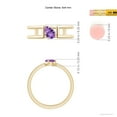 thumbnail image 4 of ANGARA Natural 0.33 Ct. Amethyst Solitaire Stackable Ring in 14K Yellow Gold for Women (Ring Size: 3.5), 4 of 9