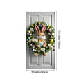 thumbnail image 3 of CaiYueKe Easter Door Cover Curtain Decoration Spring Holiday Party Decor for Home Front Door Wall Hanging Welcome Sign with Bunny Eggs Floral Pattern Festive Celebration Indoor Outdoor Seasonal, 3 of 7