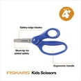 thumbnail image 6 of (6 pack) Fiskars 5" Blunt-tip Kids Scissor Ages 4-7, Blue, 6 of 10