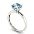 thumbnail image 2 of 2 ct Round Cut Natural Sky Blue Topaz Solitaire 14K White Gold Womens Engagement Ring, 2 of 5