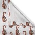 thumbnail image 4 of Ambesonne Seahorse Valance Pack of 2, Pattern in Watercolors, 54"X12", Grey and Red, 4 of 5