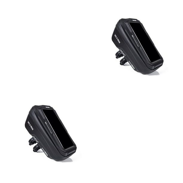 Bolsa para cuadro de bicicleta Yuarrent impermeable para sillín de bicicleta tubo frontal Negro 2Conjunto