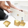 thumbnail image 3 of 10 Pack Gold Cabinet Drawer Knobs, Brass Door Handles for Cabinets, Kitchen, Cupboard, Bathroom with Screw Bolts, Square Shape, Zinc Alloy, 3 of 4