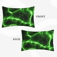 thumbnail image 4 of Bingfone Green Lightning Standard Size Pillowcase, Long Staple Pure Cotton Envelope Closure Pillow Cover,20"X30", 4 of 9