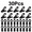 Black, variant on White Plastic Hanger Clips, 24 Pack Hanger Clips- Strong Pinch Grip Finger Clips for Plastic Clothes Hangers, Multi-Purpose Hangers Clips