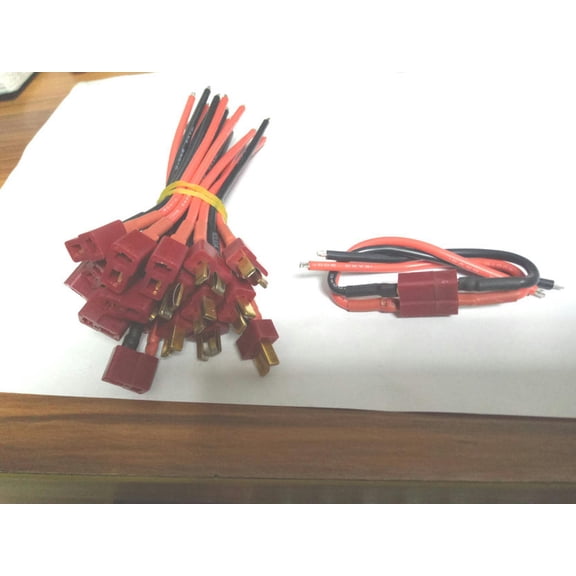 FOR 10set T-Plug Connector M & F with 10cm 16 AWG Silicone Wire f/ RC Model