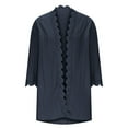 thumbnail image 3 of FAIWAD Cardigans for Women Trendy Lace Trim 3/4 Sleeve Open Front Dressy Cardigans Lightweight Casual Beach Cover up, 3 of 7