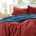 thumbnail image 3 of Bare Home Washed Duvet Cover Set - Ultra-Soft - Premium 1800 Collection - 3 Piece - Oversized Queen, Rosewood, 3 of 8