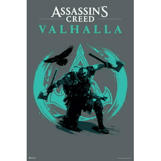 Laminated Assassins Creed Valhalla Merchandise Map Art White Background  Video Game Video Gaming Gamer Collectibles Viking Eivor Varinsdottir Poster  Dry Erase Sign 24x36 