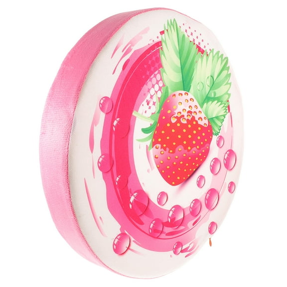 Mobutofu 1Set 38X38X7CM 3D Fruit Strawberry Shaped Plush Pillow for Chair Decoration Sofa and Floor Use
