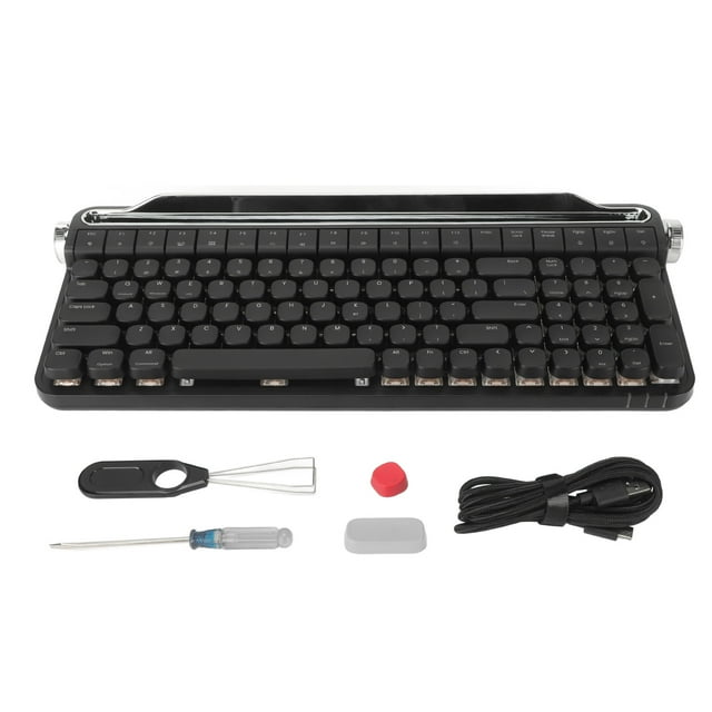 Clavier Mécanique à Machine à Écrire Interrupteur Rouge, Clavier Mécanique Sans Fil à Machine à Écrire Interrupteur Rouge Clavier de Jeu Mécanique Haut de Gamme