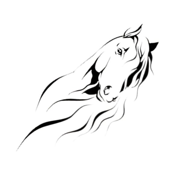 Xingzhi Customizable Wall Stickers For Personalized Home Style PVC Horse Head Wall Sticker Wall Decal Easy To Apply Remove black 1Set