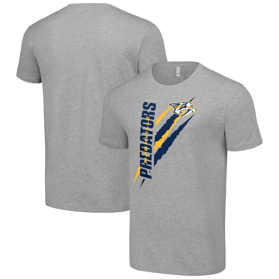Men's Starter  Heather Gray Nashville Predators Color Scratch T-Shirt