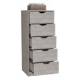 thumbnail image 7 of Basilea 5 Drawers Tall Dresser, Pull Out System Concrete Gray, 7 of 7