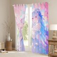 thumbnail image 3 of Feelyou Pink Anime Girl Black Out Curtains, Tokyo Princess Curtains Pack of 2 (42x63 Each), 3 of 6