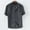 102#Gray, variant on Cotton And Linen Summer Fashion Casual Men's Lapel Shirt Top Short Sleeved V-neck Top/shirt