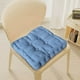 thumbnail image 5 of Almohadón de espiga de maíz grueso, cojín de tatami hecho a mano, silla de pana cuadrada, silla de color azul denim, 5 of 6