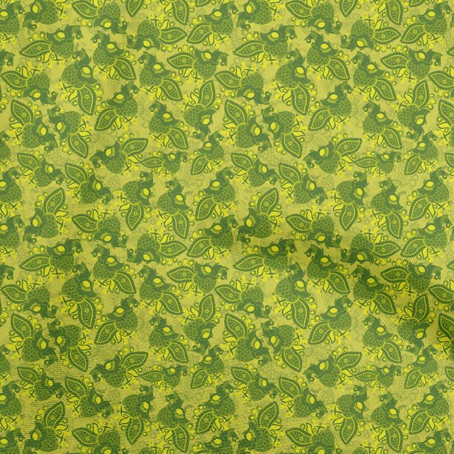 oneOone Velvet Yellow Fabric Peacock Sewing Material Print Fabric By The Yard 58 Inch Wide
