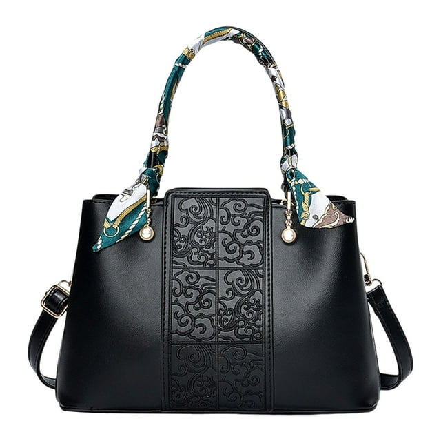 Bolso de mano para mujer, moderno, tipo clutch, para el trabajo, compras, viajes y oficina. Negro